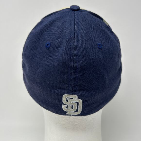 San Diego Padres Hat Baseball Cap Nike Team MLB 6 Panel Blue Flex Fitted OSFM - Picture 3 of 11